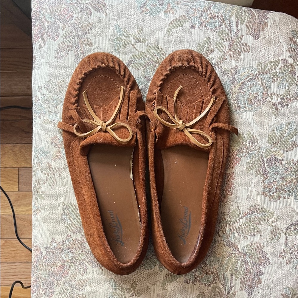 Lucky Brand Brown Suede Moccasins